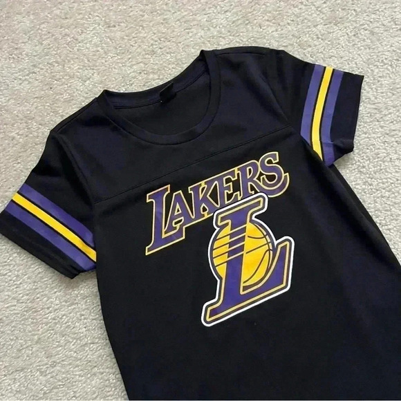 Ultra Game NBA Women’s Soft Mesh Los Angeles Lakers T-Shirt Black Size Small - Picture 11 of 13